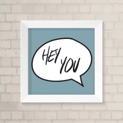Quadro Infantil Hey You Azul