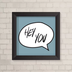 Quadro Infantil Hey You Azul - comprar online
