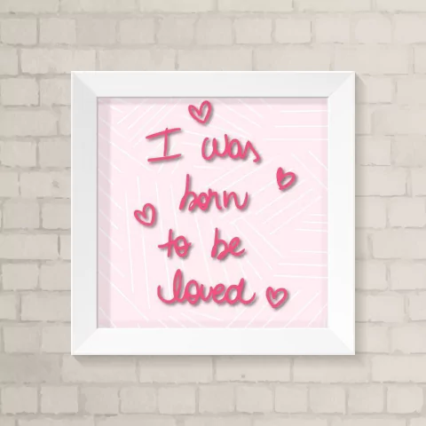 Quadro Infantil Frase Menina