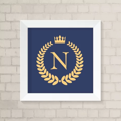 Quadro com Nome Inicial Realeza