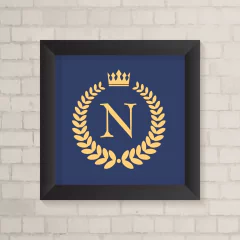 Quadro com Nome Inicial Realeza - comprar online