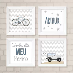 Kit de Quadros Jeep e Bicicleta