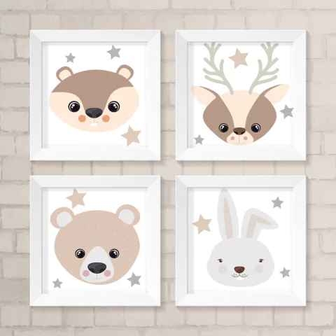 Kit de Quadros Bichinhos