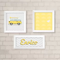Kit de Quadros Kombi Amarela