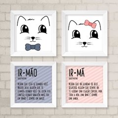 Kit de Quadros Gatinhos Irmãos