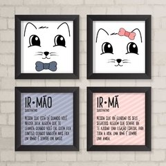 Kit de Quadros Gatinhos Irmãos - comprar online