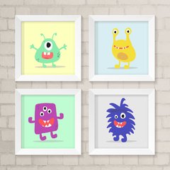 Kit de Quadros Monstrinhos