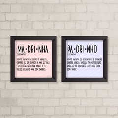 Kit de Quadros Madrinha e Padrinho - comprar online