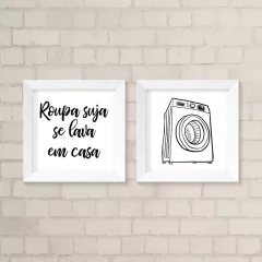 Kit de Quadros Lavanderia - Roupa Suja