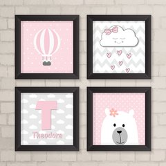 Kit de Quadros Urso e Nuvens - comprar online