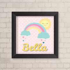 Quadro com Nome Sol e Arco-Íris - comprar online