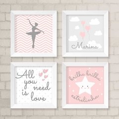 Kit de Quadros Bailarina e Estrelinha