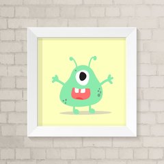 Quadro Infantil Monstrinho Verde