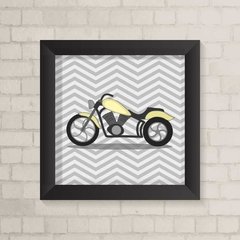 Quadro Infantil Moto Amarela - comprar online