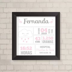 Quadro Nascimento Chuva de Amor - comprar online