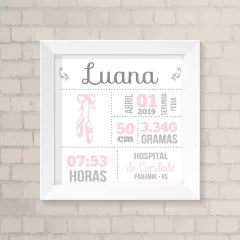 Quadro Nascimento Sapatilha Ballet