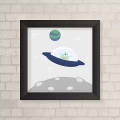 Quadro Infantil Disco Voador - comprar online