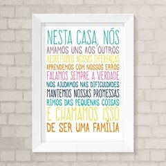 Quadro Casa Ser uma Família