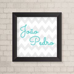 Quadro com Nome Chevron Menino - comprar online