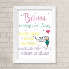 Quadro com Nome e Significado Menina