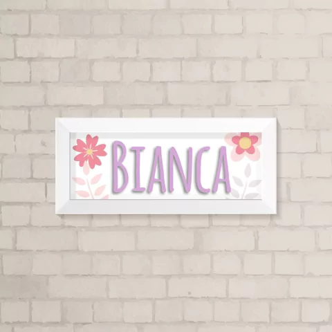 Quadro com Nome Flor
