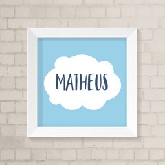 Quadro com Nome Azul