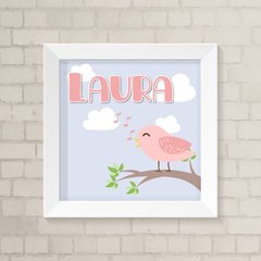 Quadro com Nome Passarinho