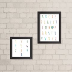 Kit de Quadros Alfabeto e Numerais Colorido - comprar online