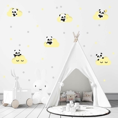 Adesivos Panda Nuvem Amarela