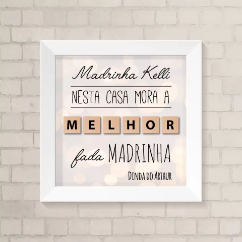 Quadro Infantil Melhor Madrinha