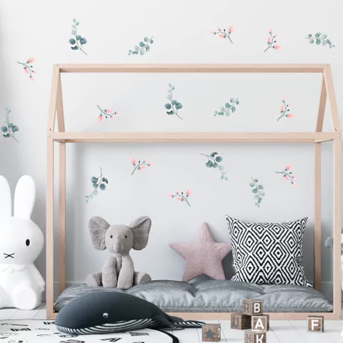 Adesivos Flores e Ramos Aquarela