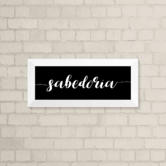 Quadro Casa Sabedoria fundo preto