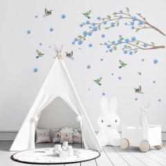 Adesivos Galhos folhas e flores Cerejeira Azul na internet