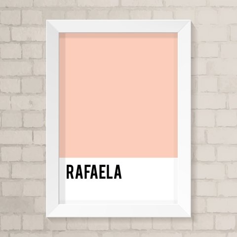 Quadro com Nome Pantone Salmão