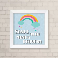 Quadro Infantil Sonhe Alto Arco-Íris