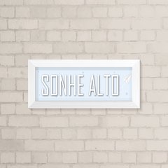 Quadro Infantil Sonhe Alto Azul Claro
