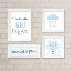 Kit de Quadros Sonhe Alto Azul Claro
