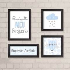 Kit de Quadros Sonhe Alto Azul Claro - comprar online