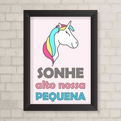 Quadro Infantil Sonhe Alto Unicórnio - comprar online