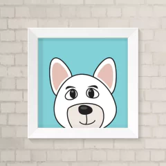 Quadro Infantil Cachorrinho Tobi