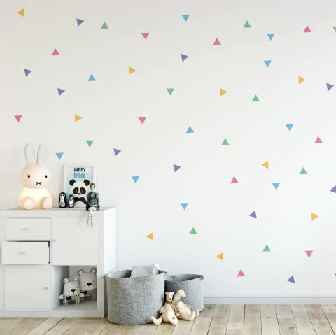 Adesivos Triângulos Coloridos Menina