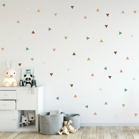 Adesivos Triângulos Verde Claro e Terrosos