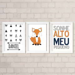Kit de Quadros Raposinha com Nome