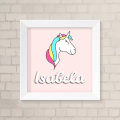 Quadro com Nome Unicórnio