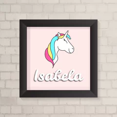 Quadro com Nome Unicórnio - comprar online