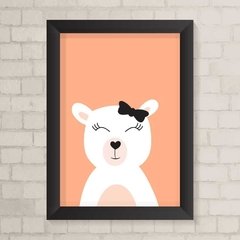 Quadro Infantil Ursinha com Laço - comprar online