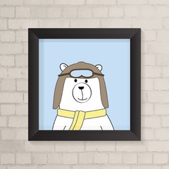 Quadro Infantil Ursinho Aviador - comprar online