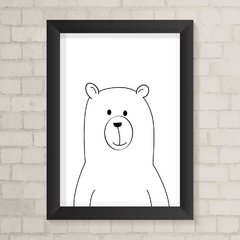 Quadro Infantil Ursinho Minimalista - comprar online
