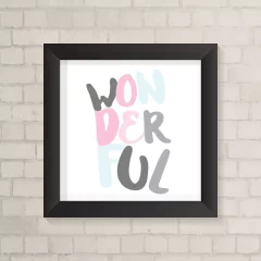 Quadro Infantil Wonderful Menina - comprar online