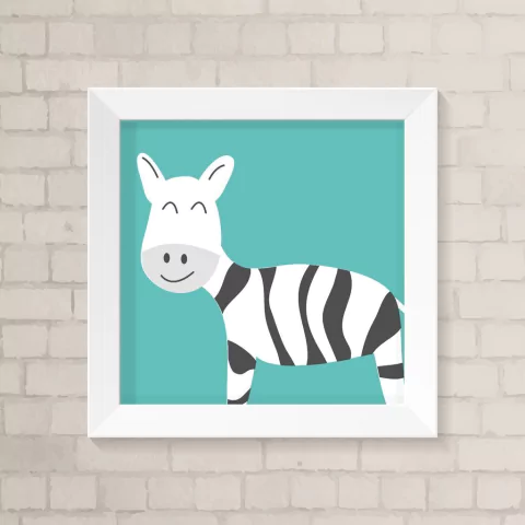 Quadro Infantil Zebra